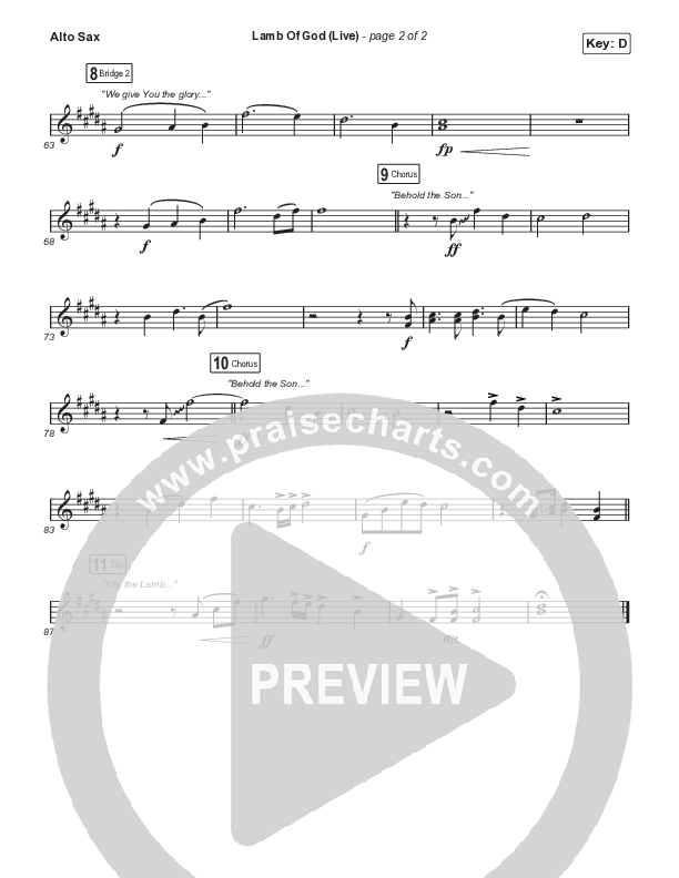 Lamb Of God (Choral Anthem SATB) Sax Pack (Matt Redman / David Funk / Arr. Mason Brown)