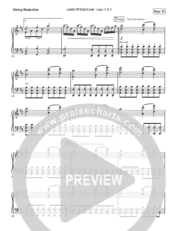 Lamb Of God (Choral Anthem SATB) String Reduction (Matt Redman / David Funk / Arr. Mason Brown)
