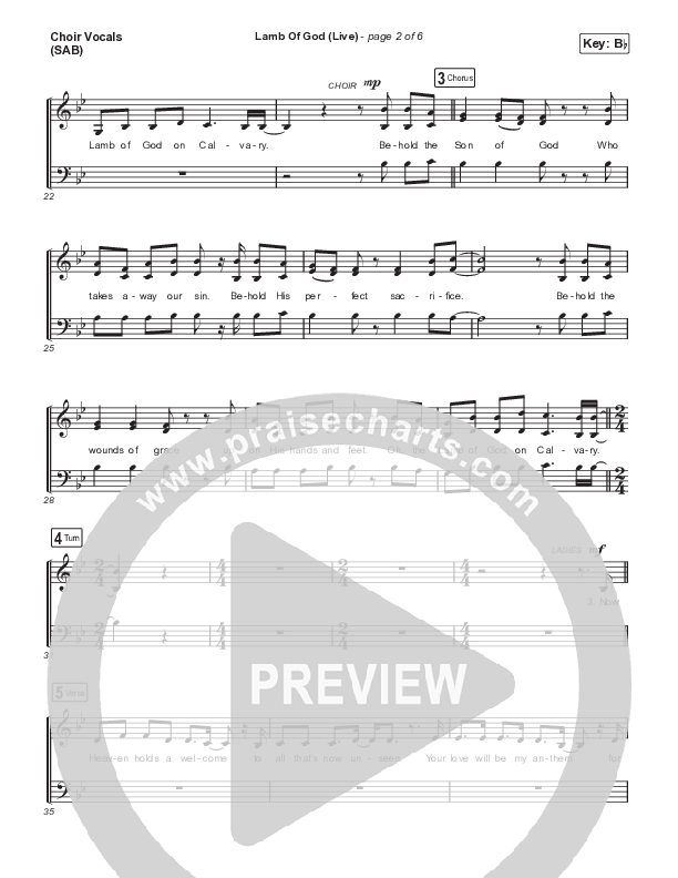 Lamb Of God (Worship Choir/SAB) Choir Sheet (SAB) (Matt Redman / David Funk / Arr. Mason Brown)