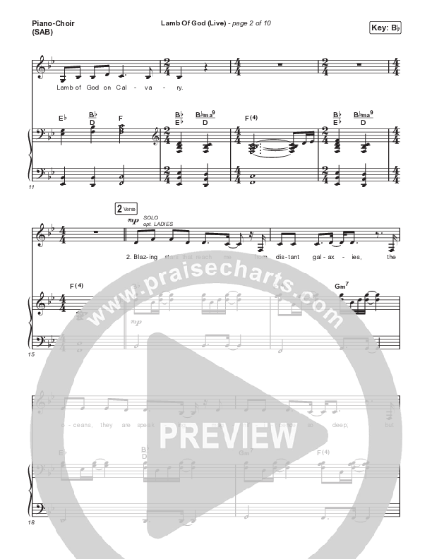 Lamb Of God (Worship Choir/SAB) Piano/Choir (SAB) (Matt Redman / David Funk / Arr. Mason Brown)