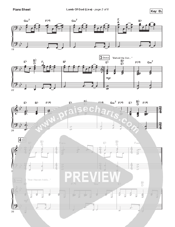 Lamb Of God (Worship Choir/SAB) Piano Sheet (Matt Redman / David Funk / Arr. Mason Brown)