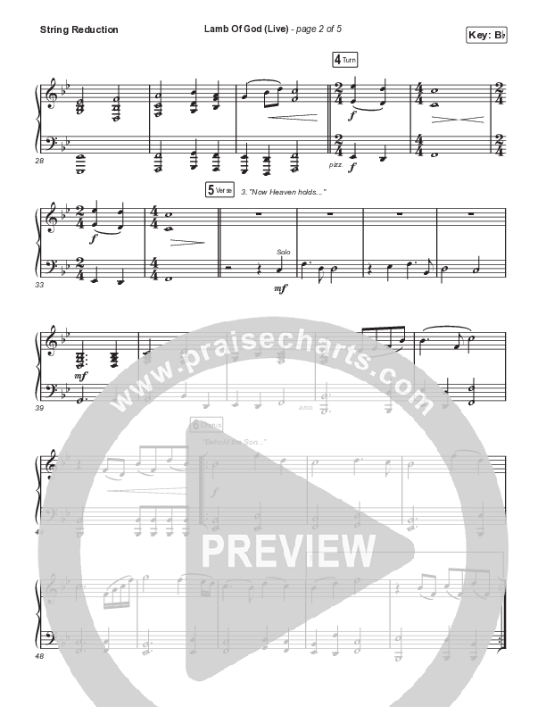 Lamb Of God (Worship Choir/SAB) String Reduction (Matt Redman / David Funk / Arr. Mason Brown)