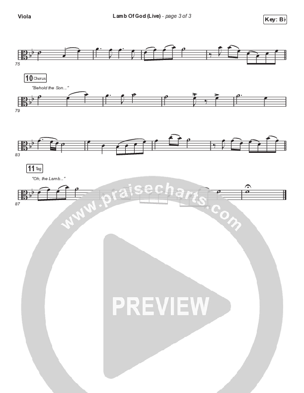 Lamb Of God (Unison/2-Part) Viola (Matt Redman / David Funk / Arr. Mason Brown)