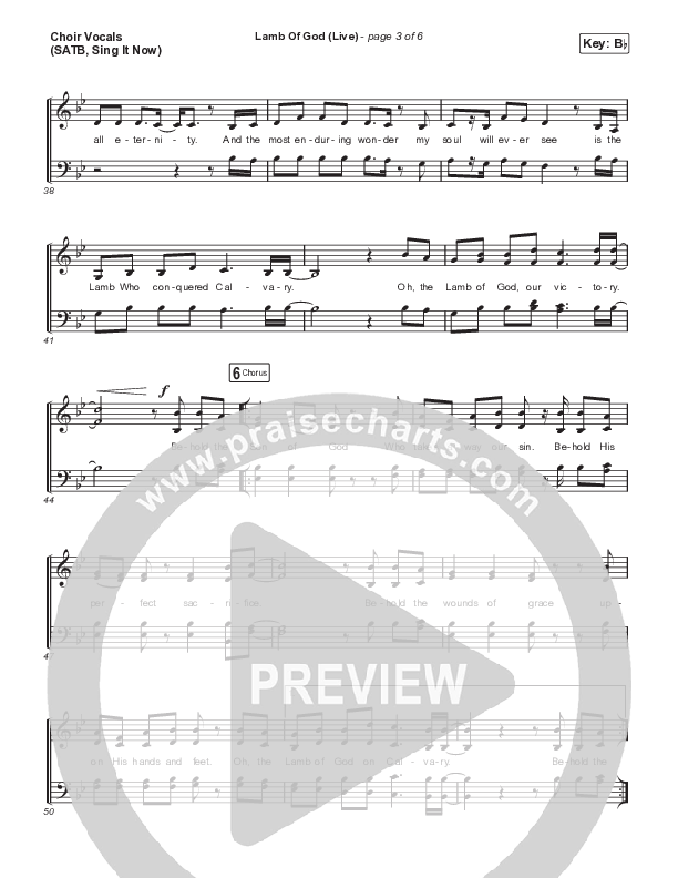Lamb Of God (Sing It Now) Choir Sheet (SATB) (Matt Redman / David Funk / Arr. Mason Brown)