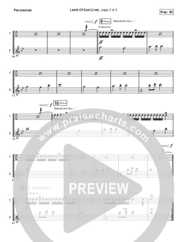 Lamb Of God (Sing It Now) Percussion (Matt Redman / David Funk / Arr. Mason Brown)