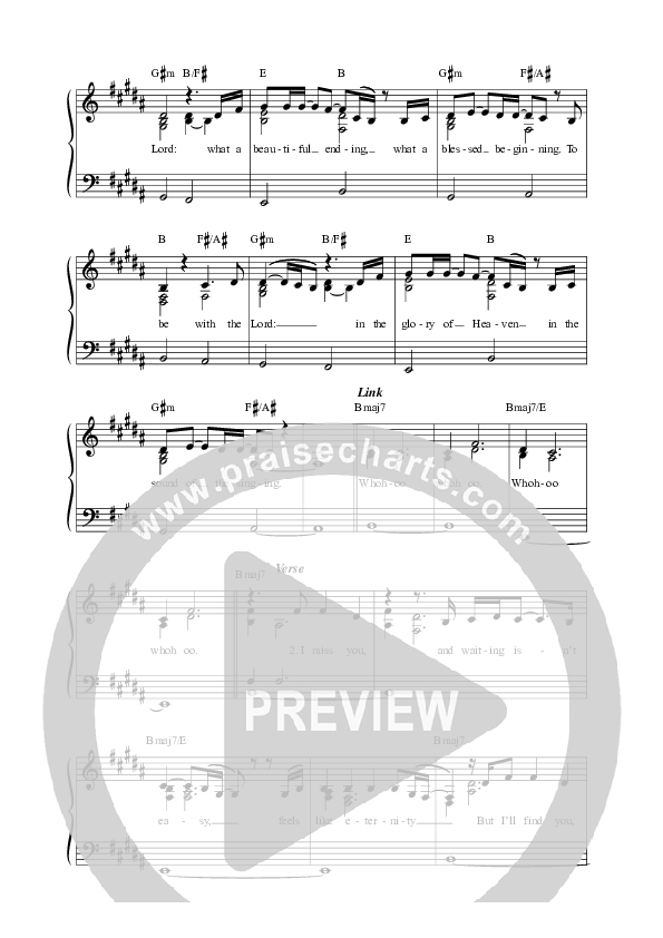 To Be With The Lord Lead Sheet Melody (Mitch Wong)