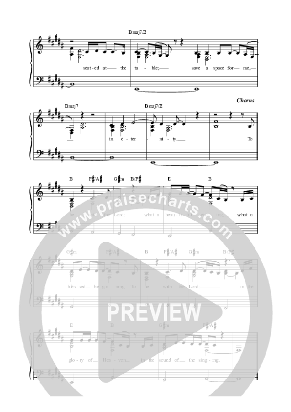 To Be With The Lord Lead Sheet Melody (Mitch Wong)