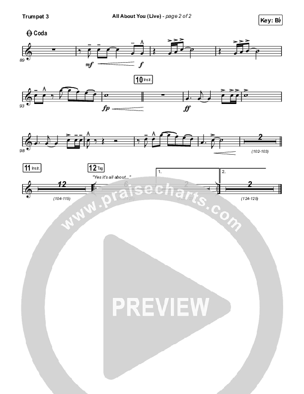 All About You (Live From Passion 2023) Trumpet 3 (Passion / Kristian Stanfill)