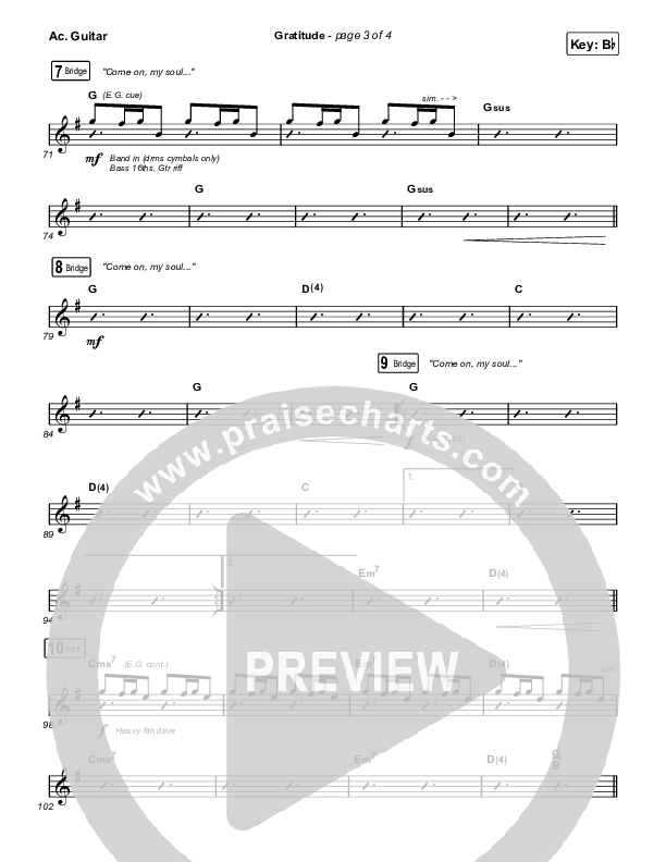 Gratitude (Live From Passion 2023) Acoustic Guitar (Passion / Brandon Lake)