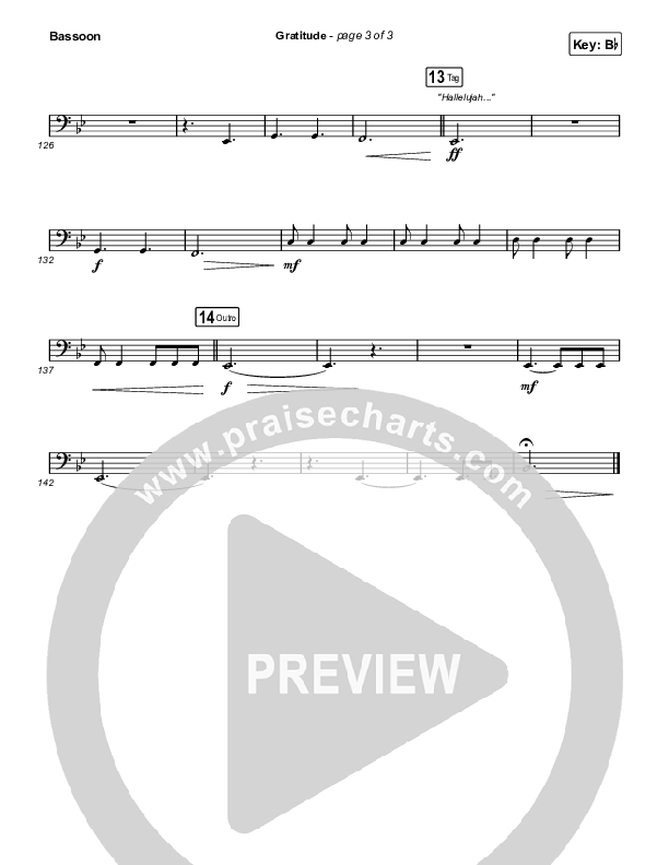 Gratitude (Live From Passion 2023) Bassoon (Passion / Brandon Lake)