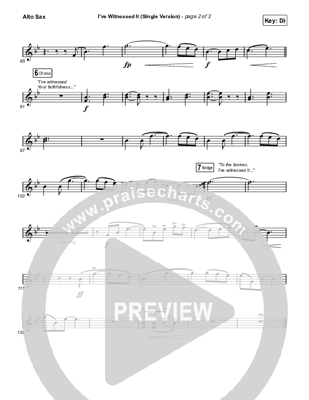 I've Witnessed It (Single) Sax Pack (Passion / Melodie Malone)