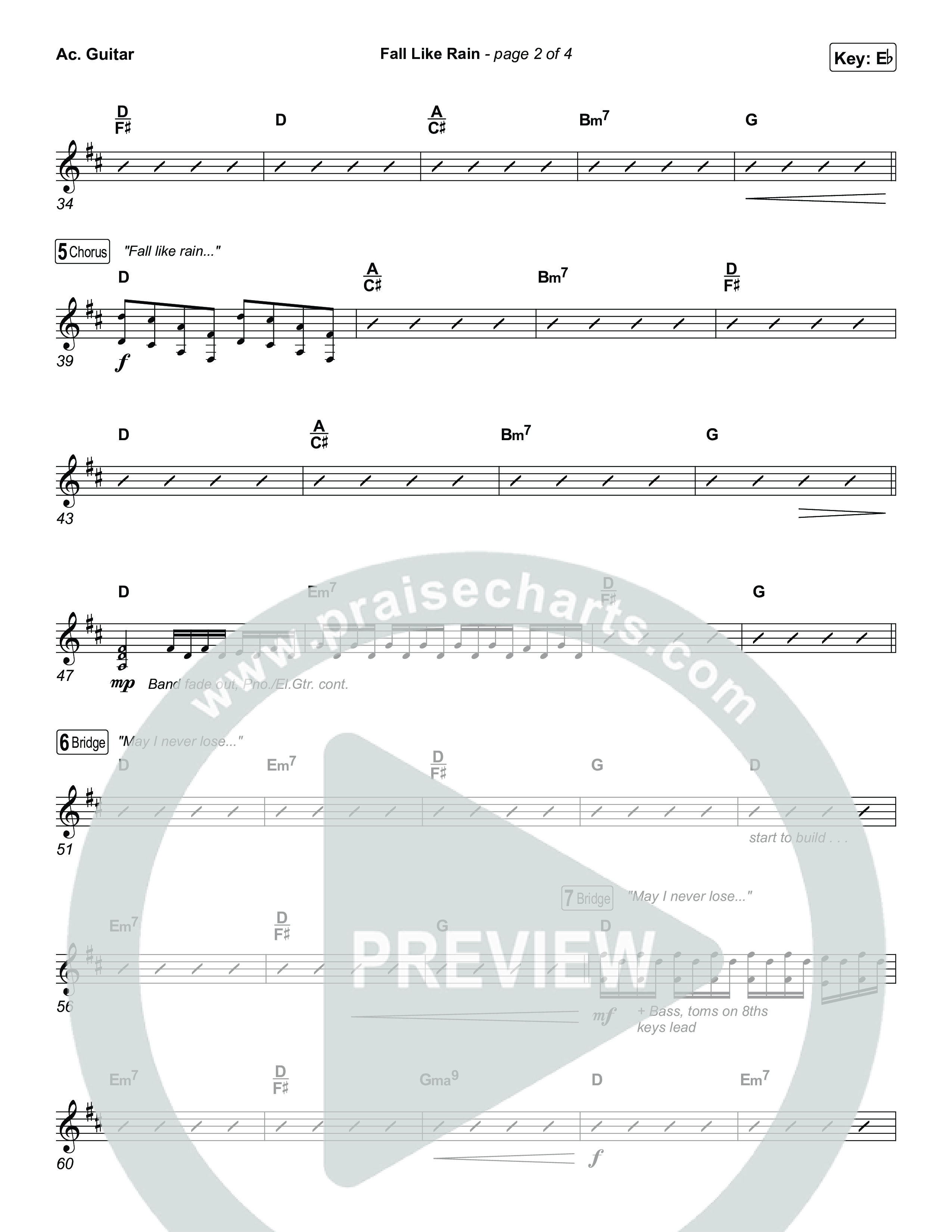 Fall Like Rain (Live From Passion 2023) Acoustic Guitar (Passion / Rachel Halbach)