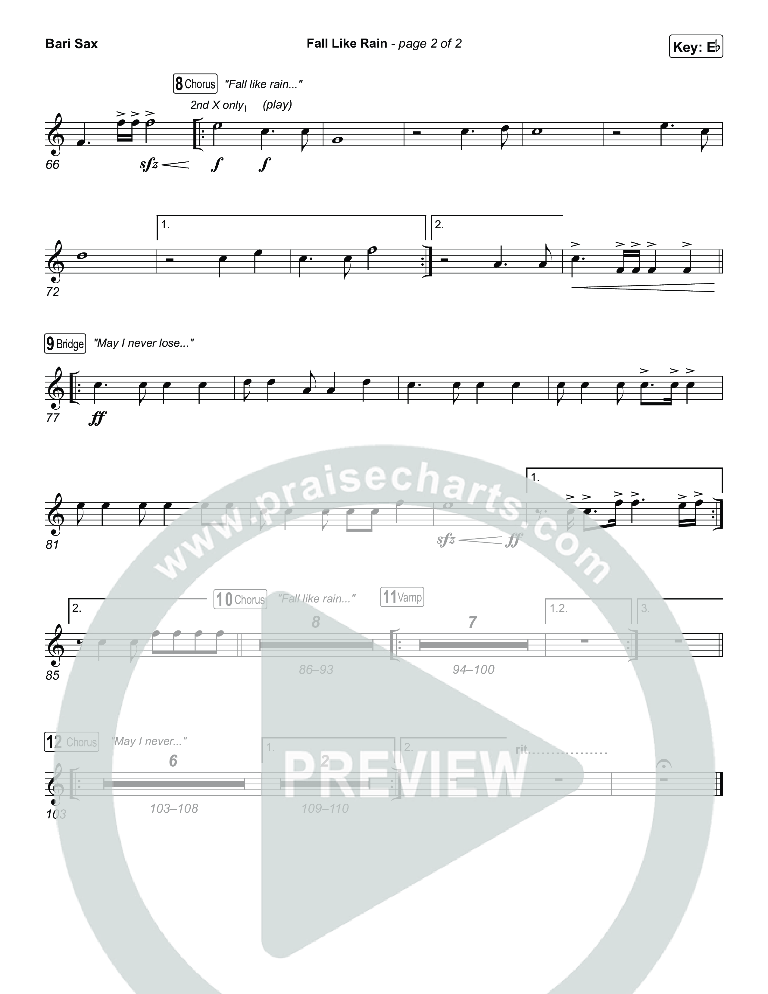 Fall Like Rain (Live From Passion 2023) Bari Sax (Passion / Rachel Halbach)