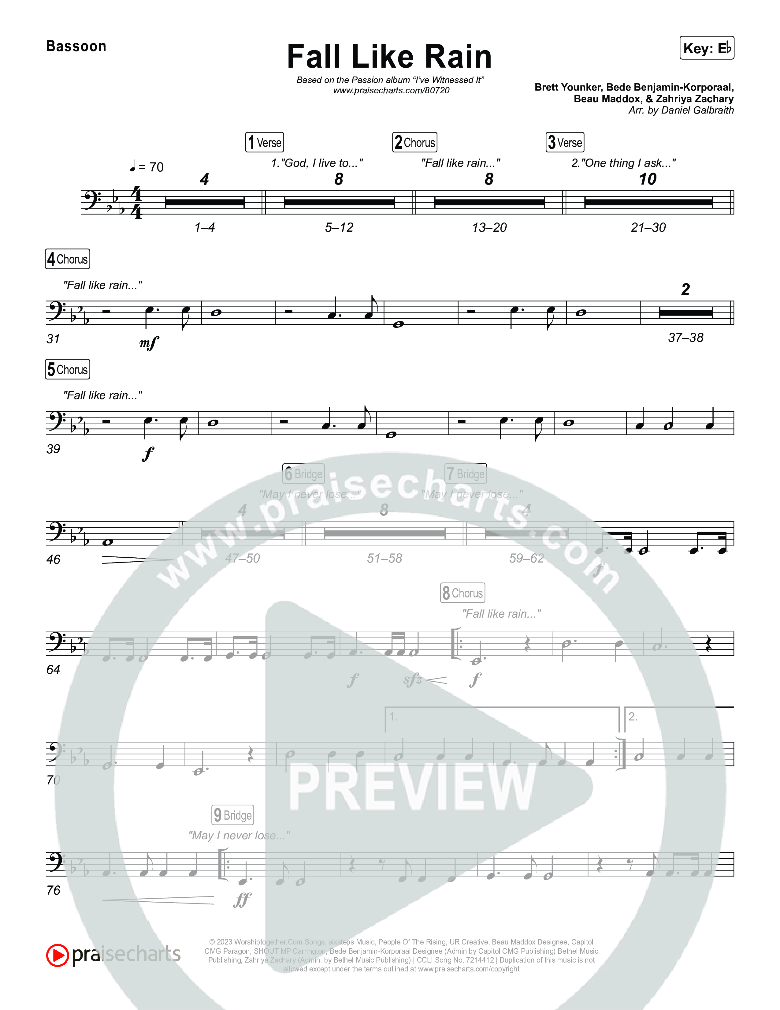 Fall Like Rain (Live From Passion 2023) Bassoon (Passion / Rachel Halbach)