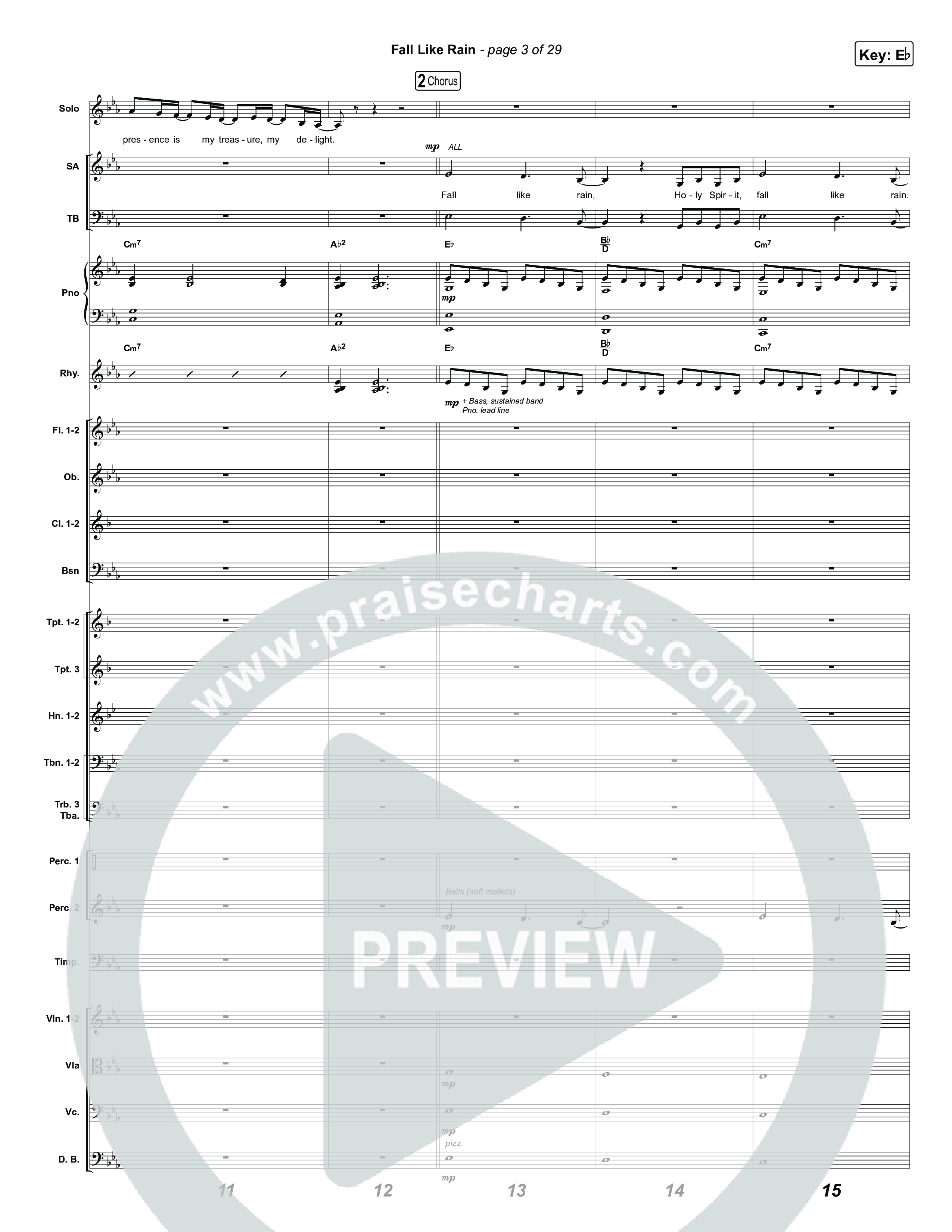 Fall Like Rain (Live From Passion 2023) Conductor's Score (Passion / Rachel Halbach)