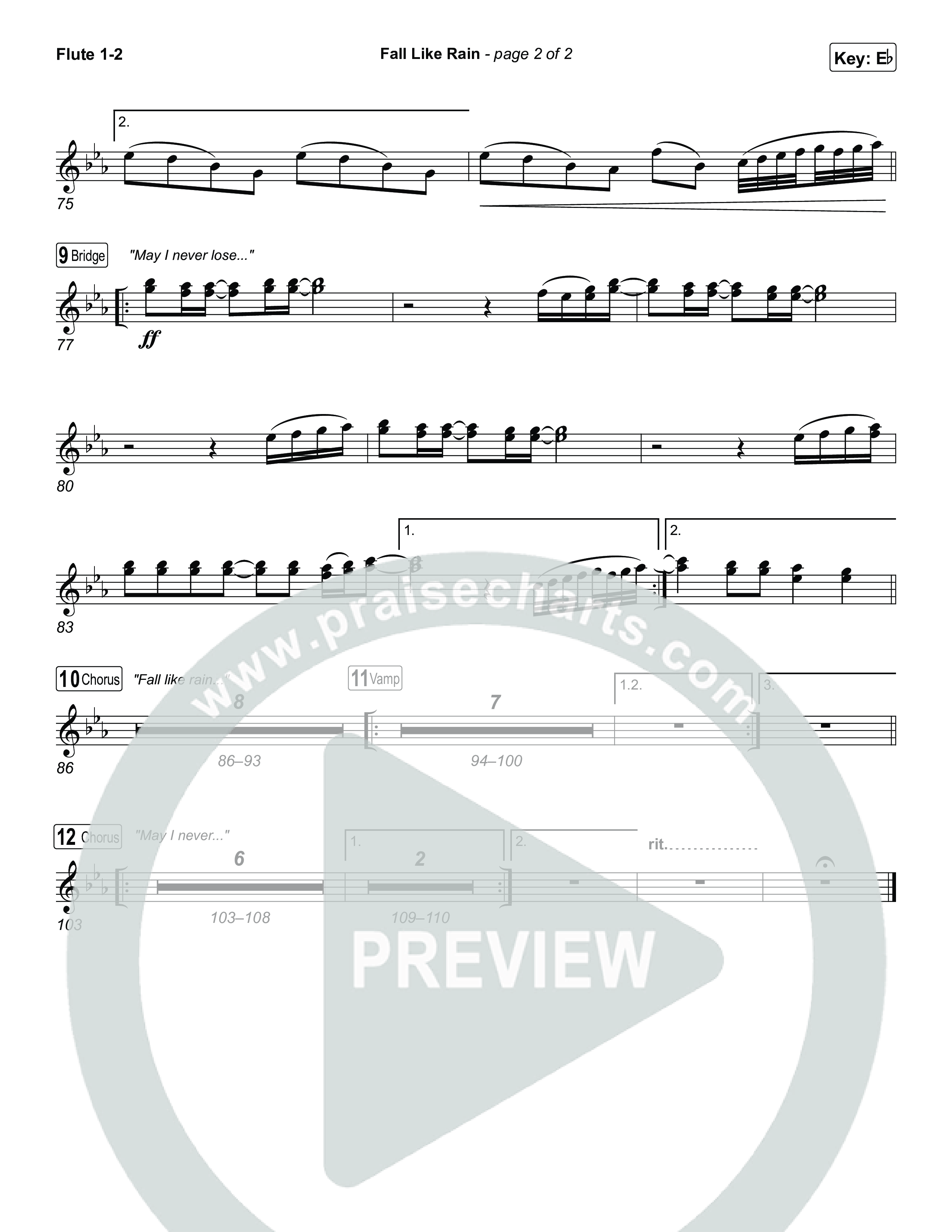 Fall Like Rain (Live From Passion 2023) Flute 1/2 (Passion / Rachel Halbach)