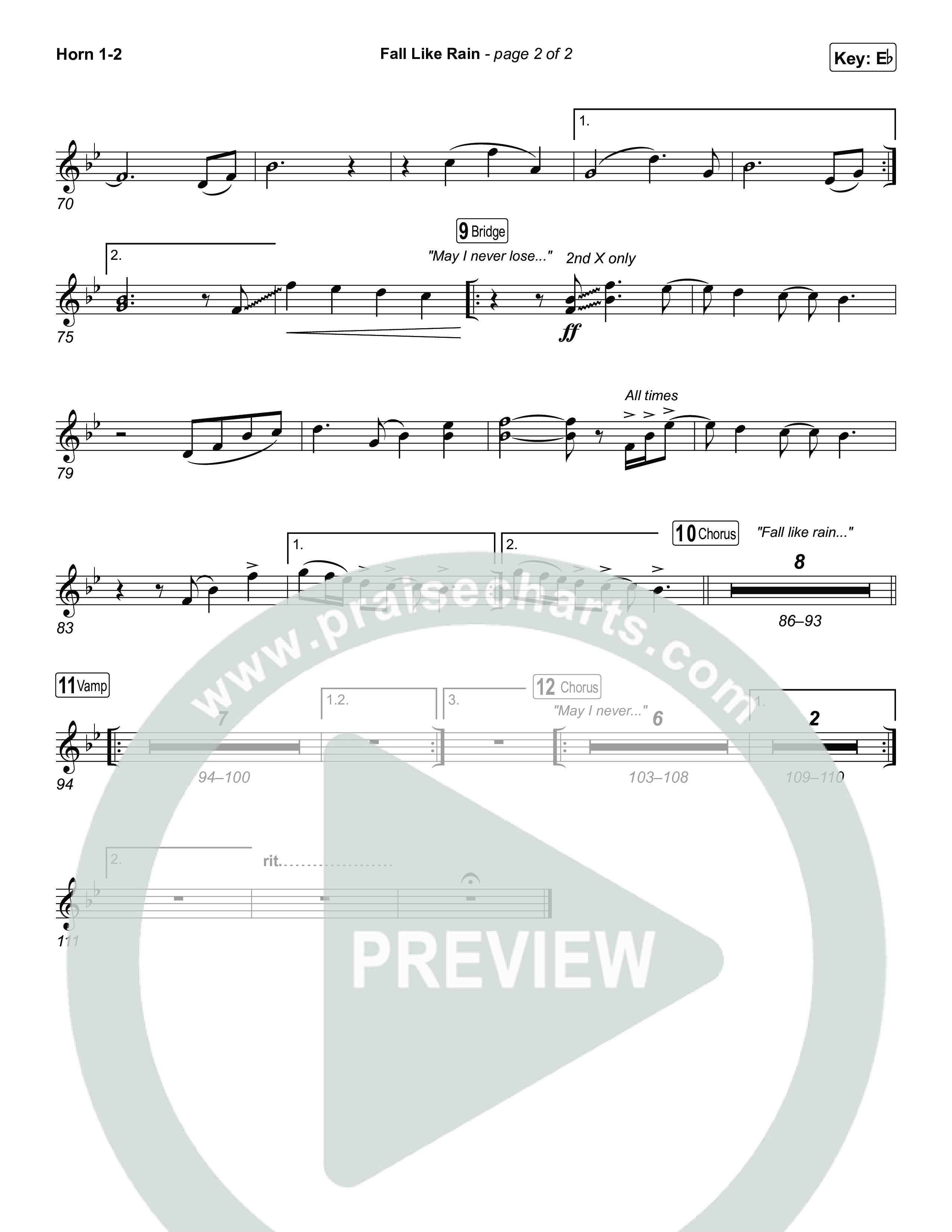 Fall Like Rain (Live From Passion 2023) French Horn 1/2 (Passion / Rachel Halbach)