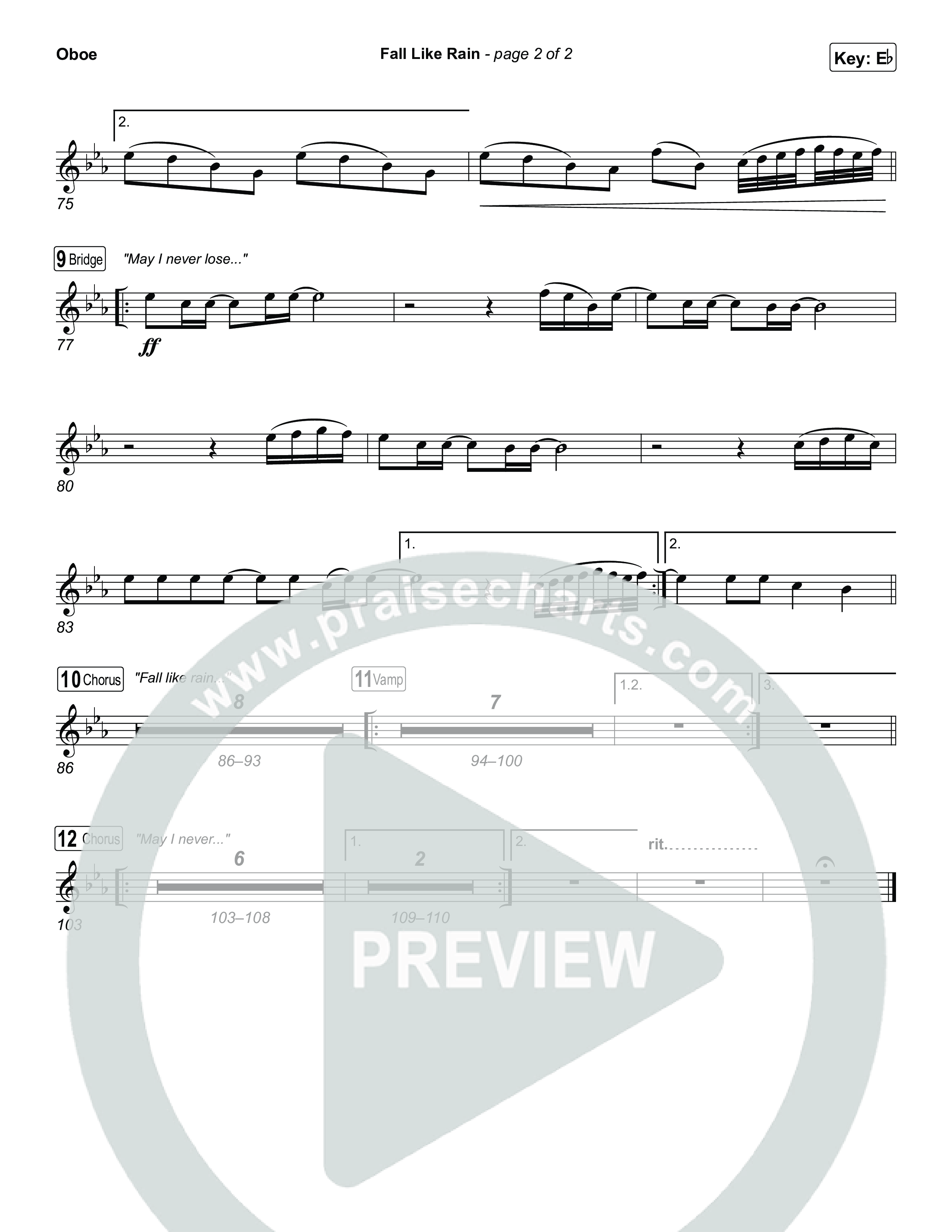 Fall Like Rain (Live From Passion 2023) Oboe (Passion / Rachel Halbach)