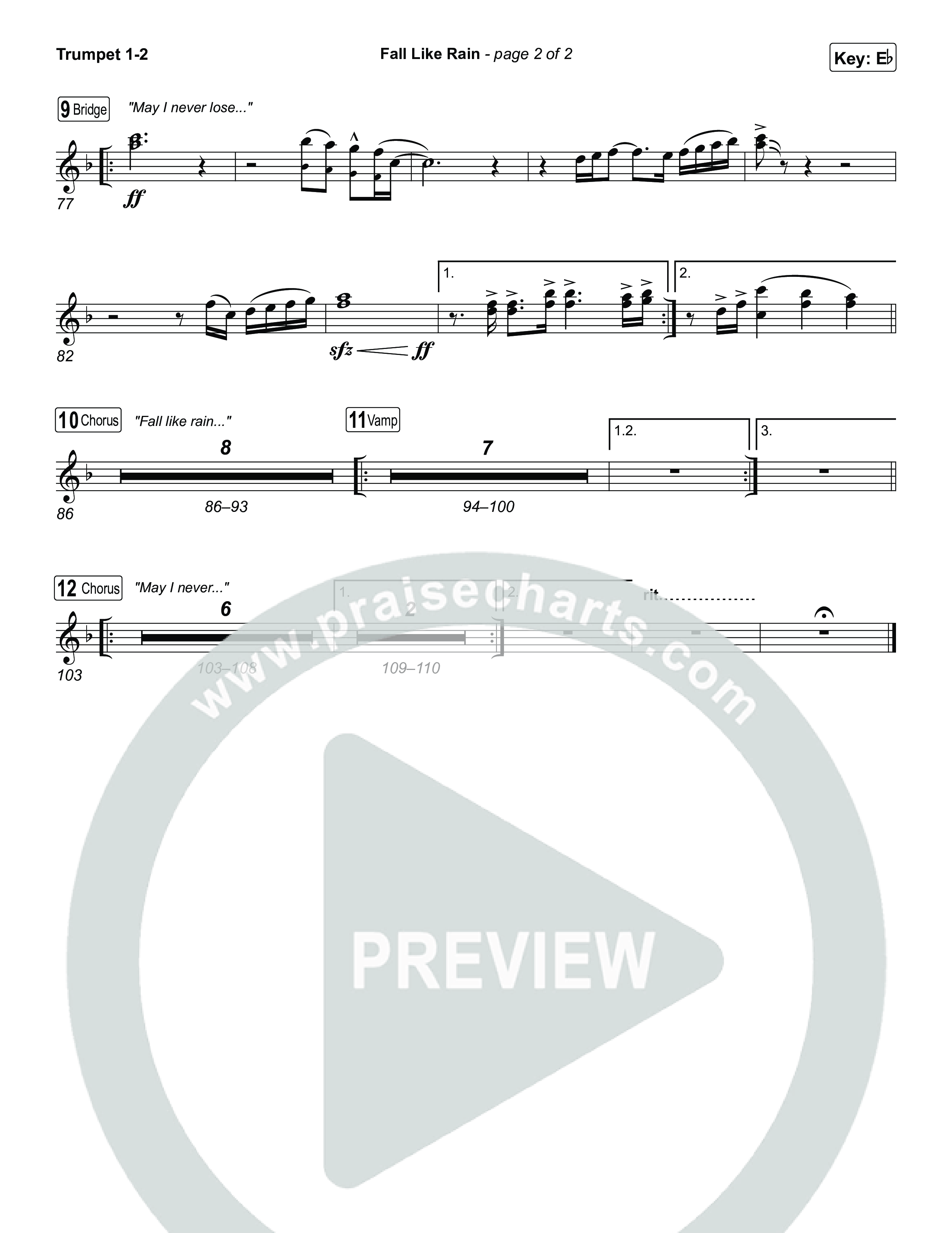 Fall Like Rain (Live From Passion 2023) Trumpet 1,2 (Passion / Rachel Halbach)