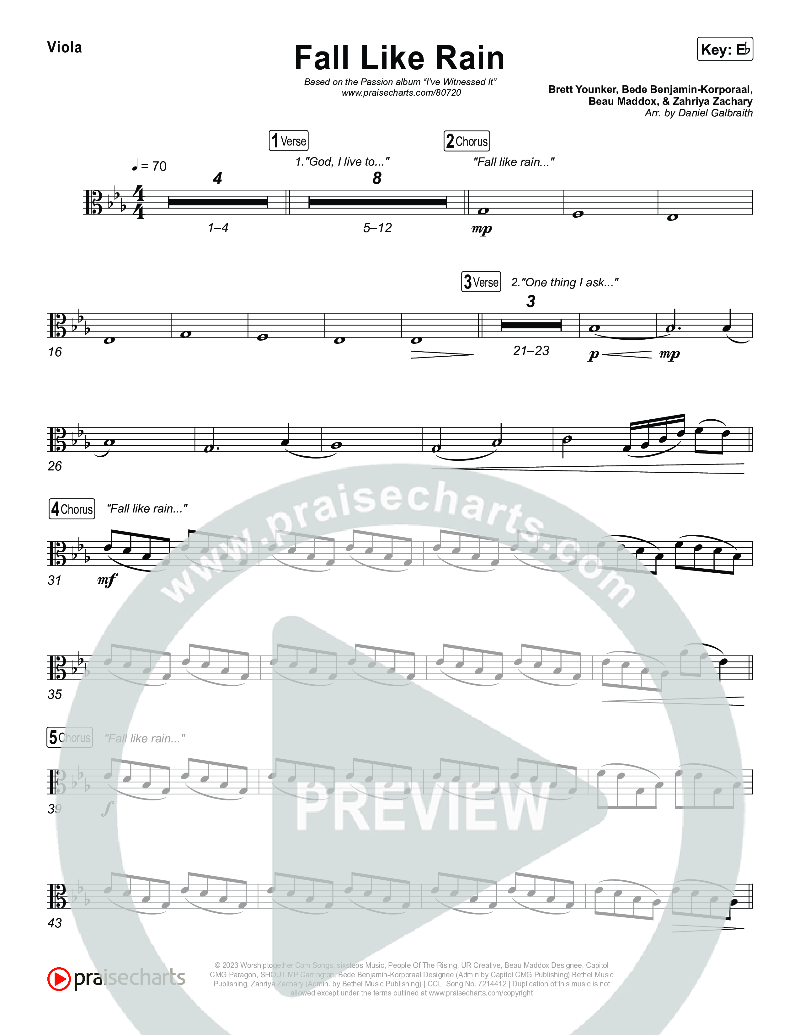 Fall Like Rain (Live From Passion 2023) Viola (Passion / Rachel Halbach)