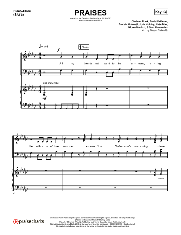 Song Of Sacrifice Chords PDF (Fike) - PraiseCharts