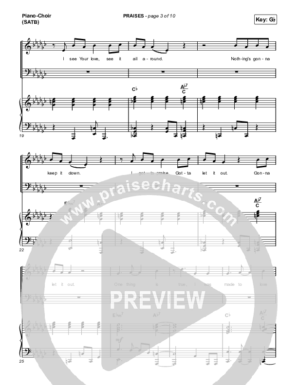 PRAISES Piano/Vocal (SATB) (ELEVATION RHYTHM)