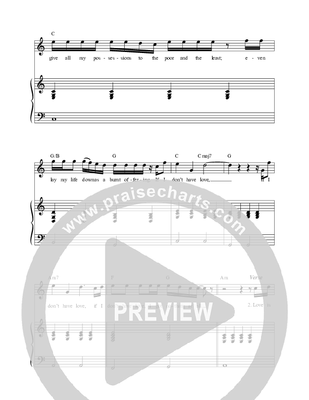 If I Don't Have Love Piano/Melody (Leeland / Lauren Strahm)