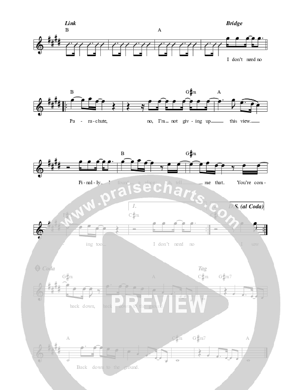 Jacob's Ladder Lead Sheet Melody (Leeland / Rita Springer)