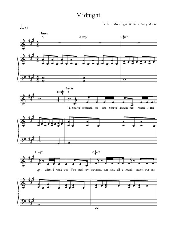 Midnight Piano/Melody (Leeland)