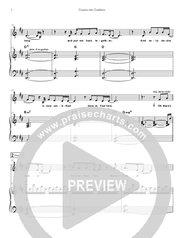 Graves Into Gardens (Kids) Piano/Vocal (Doorpost Songs / Dave and Jess Ray)