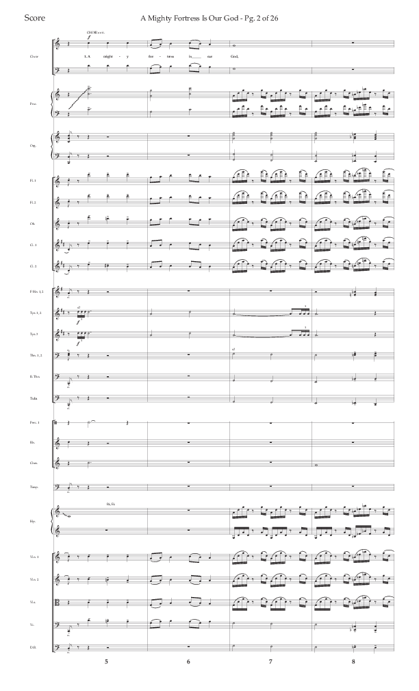 A Mighty Fortress Is Our God (Choral Anthem SATB) Orchestration (Lifeway Choral / Arr. Ken Barker)