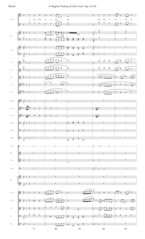 A Mighty Fortress Is Our God (Choral Anthem SATB) Conductor's Score (Lifeway Choral / Arr. Ken Barker)