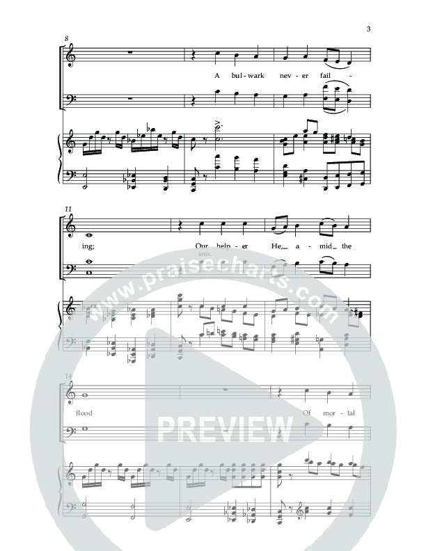 A Mighty Fortress Is Our God (Choral Anthem SATB) Anthem (SATB/Piano) (Lifeway Choral / Arr. Ken Barker)