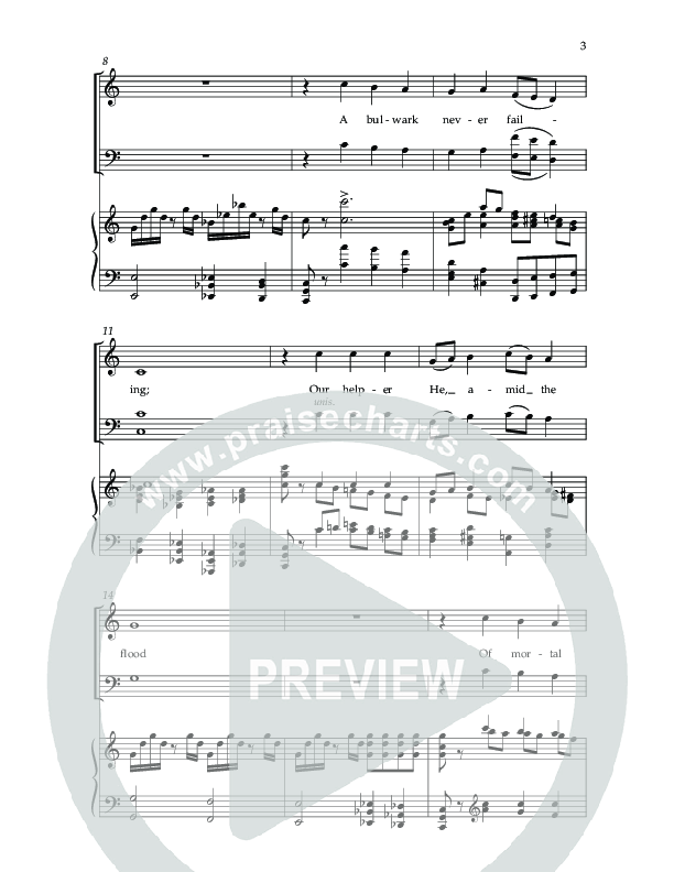 A Mighty Fortress Is Our God (Choral Anthem SATB) Anthem (SATB/Piano) (Lifeway Choral / Arr. Ken Barker)