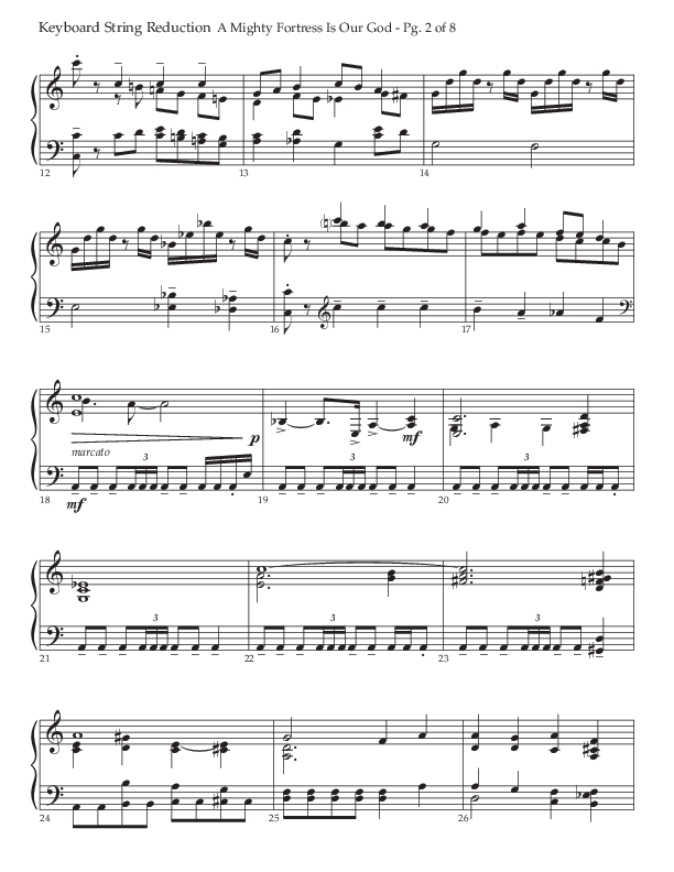 A Mighty Fortress Is Our God (Choral Anthem SATB) String Reduction (Lifeway Choral / Arr. Ken Barker)