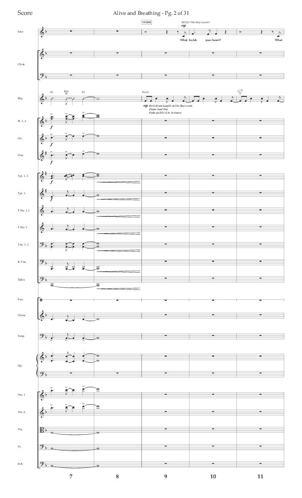 Alive And Breathing (Choral Anthem SATB) Conductor's Score (Lifeway Choral / Arr. David Wise)