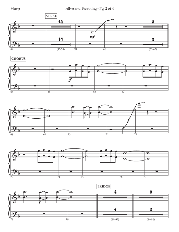 Alive And Breathing (Choral Anthem SATB) Harp (Lifeway Choral / Arr. David Wise)