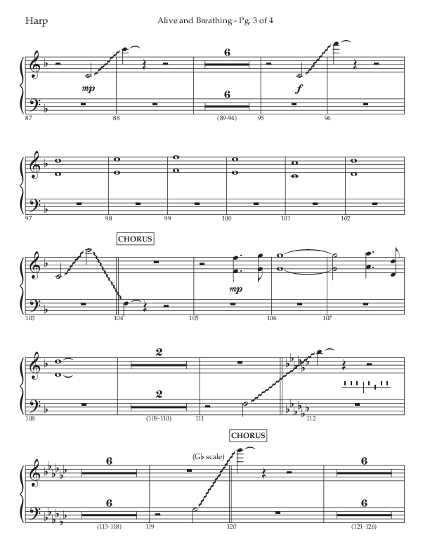 Alive And Breathing (Choral Anthem SATB) Harp (Lifeway Choral / Arr. David Wise)