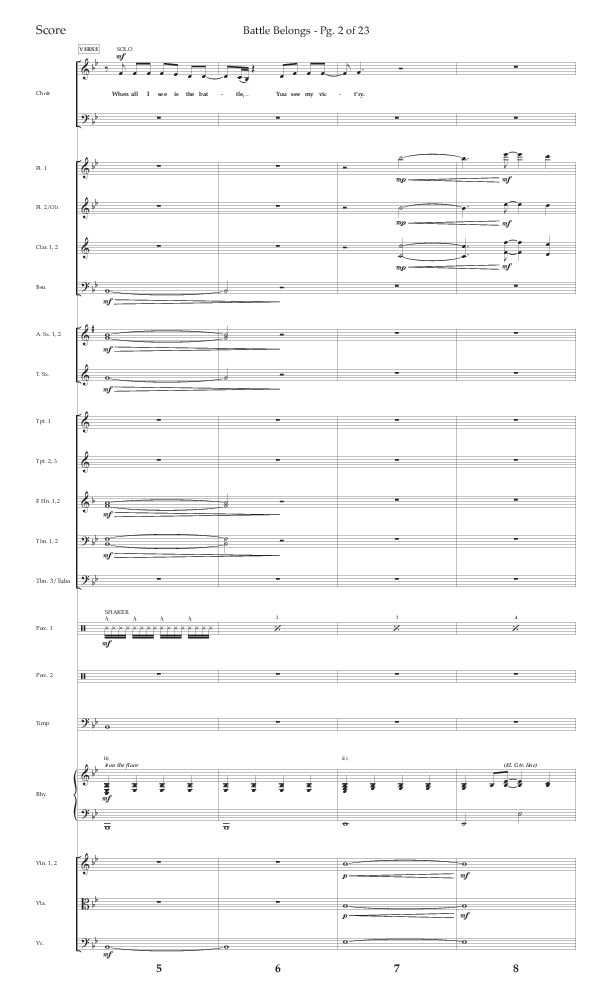 Battle Belongs (Choral Anthem SATB) Orchestration (Lifeway Choral / Arr. Craig Adams)