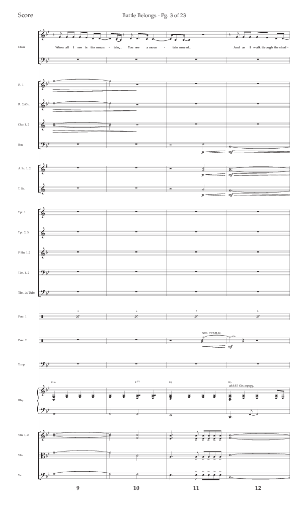 Battle Belongs (Choral Anthem SATB) Conductor's Score (Lifeway Choral / Arr. Craig Adams)