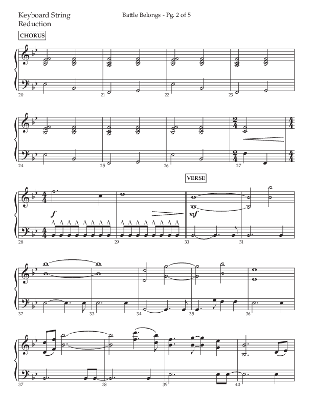 Battle Belongs (Choral Anthem SATB) String Reduction (Lifeway Choral / Arr. Craig Adams)