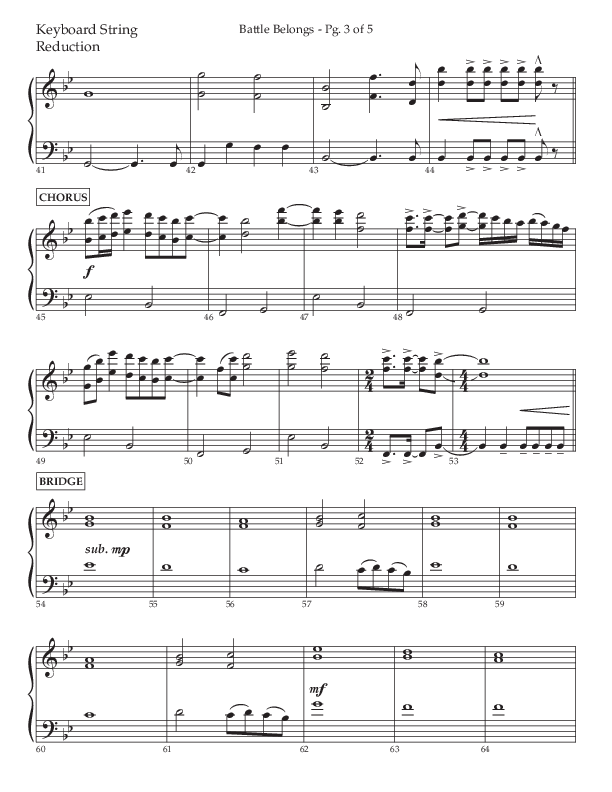 Battle Belongs (Choral Anthem SATB) String Reduction (Lifeway Choral / Arr. Craig Adams)