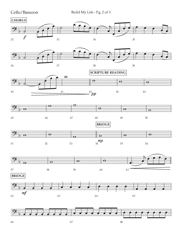 Build My Life (Choral Anthem SATB) Cello (Lifeway Choral / Arr. Ken Barker / Arr. Craig Adams / Arr. Danny Zaloudik)