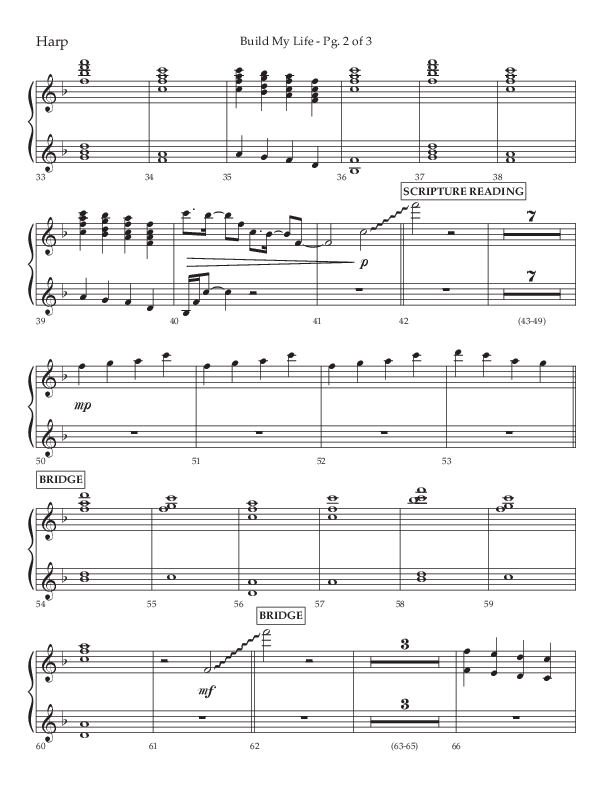 Build My Life (Choral Anthem SATB) Harp (Lifeway Choral / Arr. Ken Barker / Arr. Craig Adams / Arr. Danny Zaloudik)