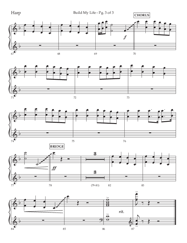 Build My Life (Choral Anthem SATB) Harp (Lifeway Choral / Arr. Ken Barker / Arr. Craig Adams / Arr. Danny Zaloudik)