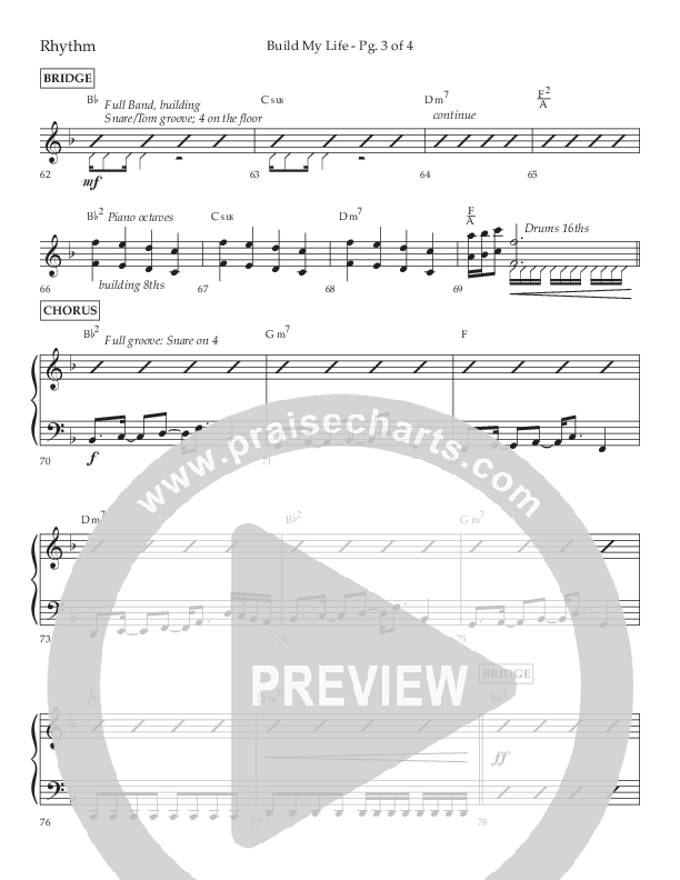 Build My Life (Choral Anthem SATB) Lead Melody & Rhythm (Lifeway Choral / Arr. Ken Barker / Arr. Craig Adams / Arr. Danny Zaloudik)