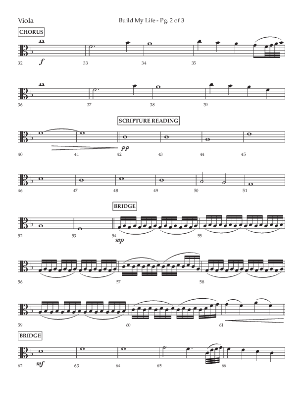Build My Life (Choral Anthem SATB) Viola (Lifeway Choral / Arr. Ken Barker / Arr. Craig Adams / Arr. Danny Zaloudik)