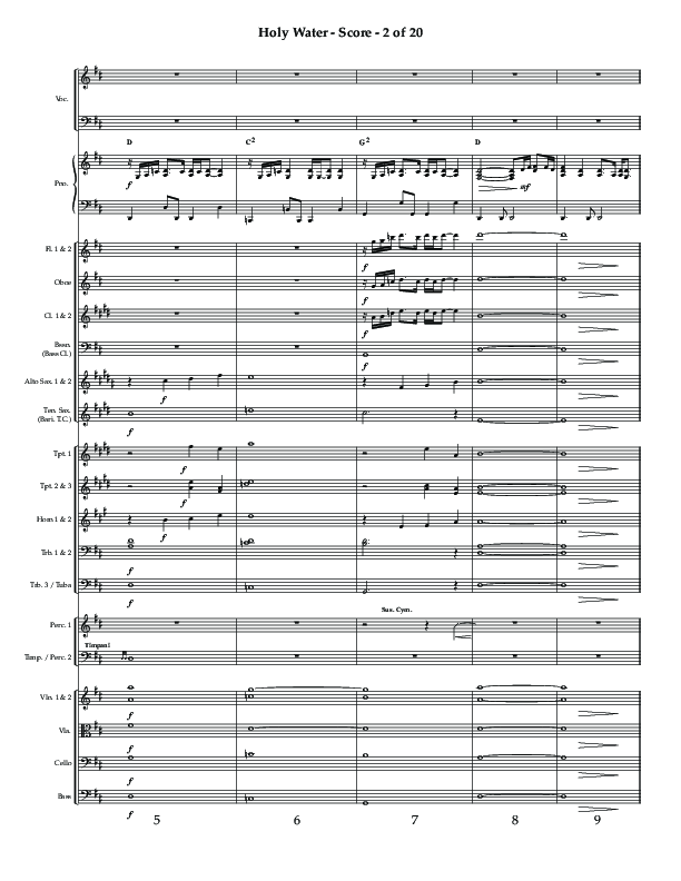 Holy Water (Choral Anthem SATB) Conductor's Score (Lifeway Choral / Arr. Dennis Allen)
