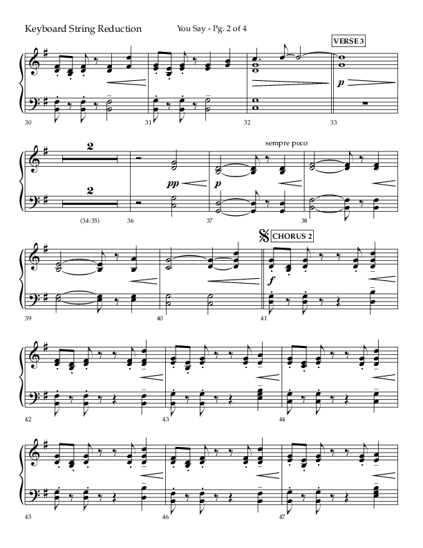 You Say (Choral Anthem SATB) String Reduction (Lifeway Choral / Arr. Cody McVey)