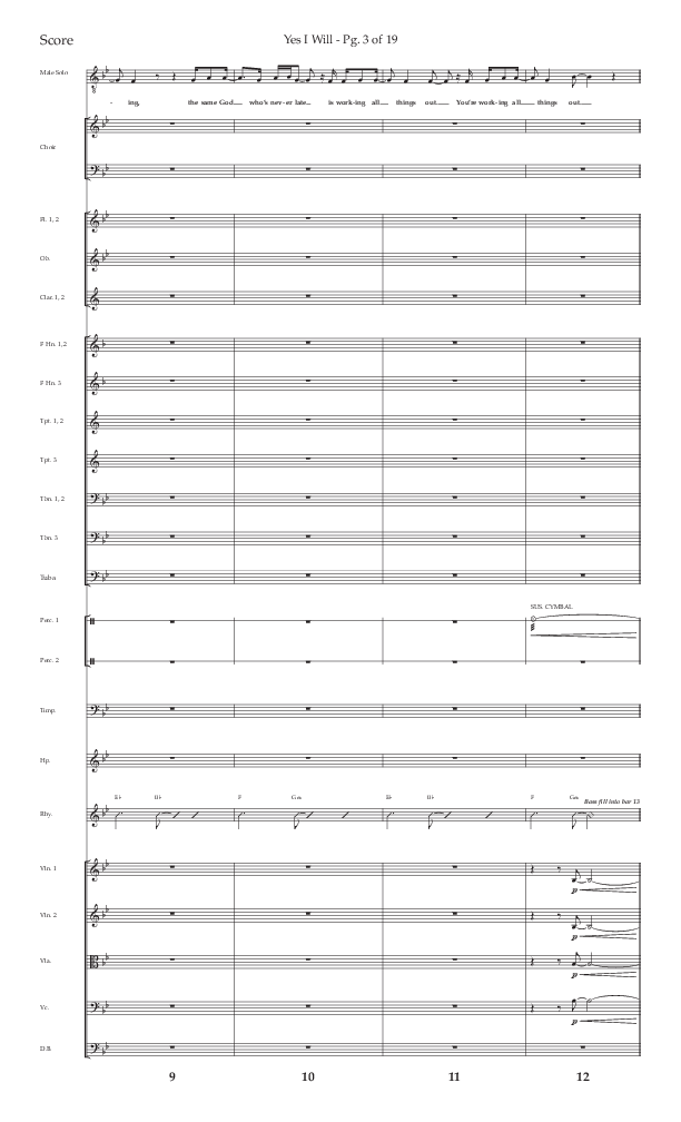 Yes I Will (Choral Anthem SATB) Conductor's Score (Lifeway Choral / Arr. David Wise / Orch. David Shipps)